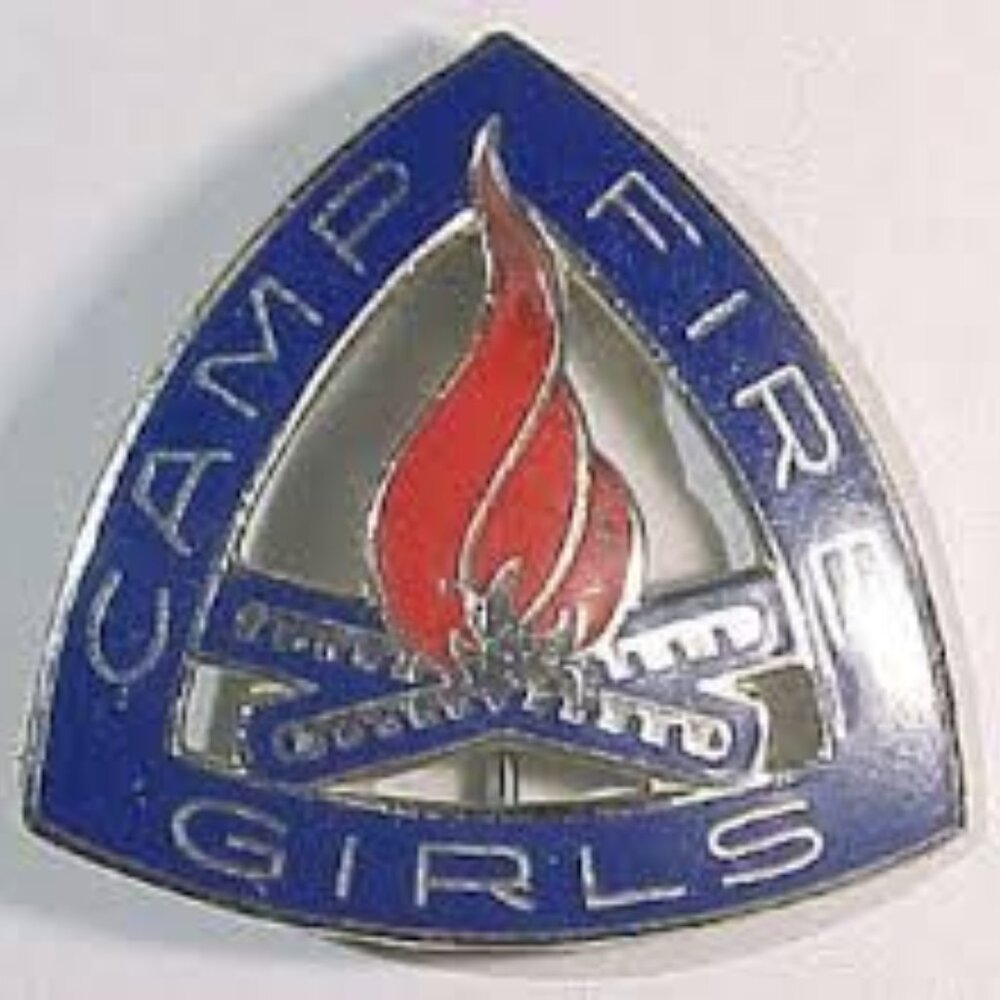 1960 sterling silver campfire girls leader pin